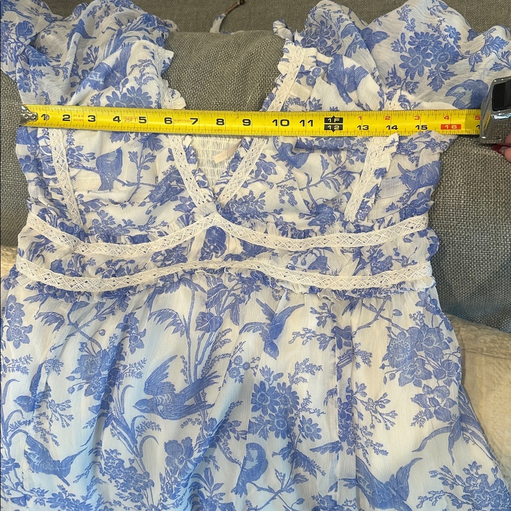 Free People Blue and White Maxi Dress - Picture 9 of 9